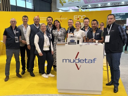 L'équipe Mudetaf du samedi sur le stand de la Maison des buralistes à Losangexpo 2025