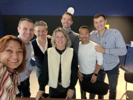 Ci-contre de gauche à droite : Caroline JULIEN, Responsable communication et marketing, Lionel GAY, Responsable commercial, Pierre ESTIVAL, Emmanuelle CHAVANEL, Lionel MOULUCOU, Hoach-Ty Benoît TIV et Jules MONTELS, Délégués régionaux