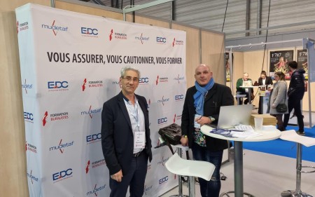 Laurent ROUVIO et Jérôme DEFAYE sur le stand EDC/Mudetaf/Formation Buralistes à BURAL'EXPO