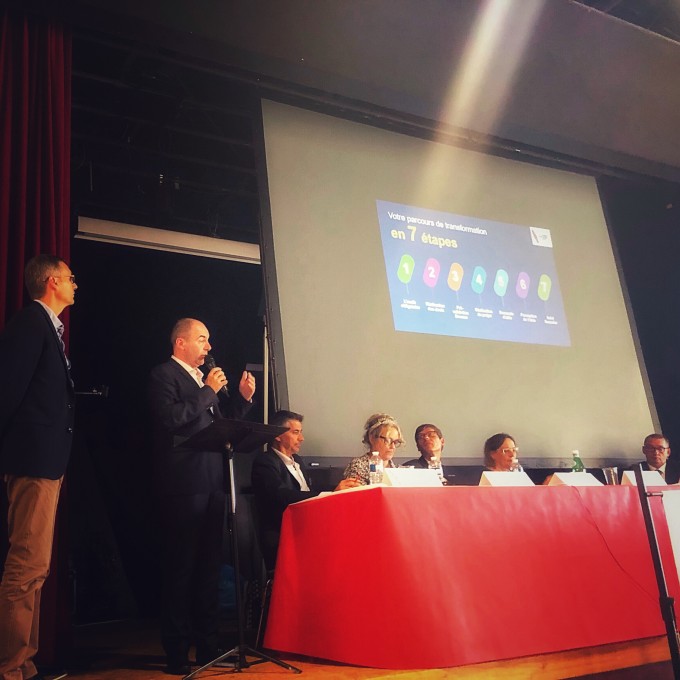 Philippe Coy et le représentant de la CCI de Rennes - AG des buralistes d’Ille-et-Vilaine 2019