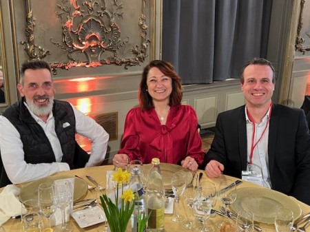 Romaric MARTEAU, Délégué régional, Caroline JULIEN, Responsable communication et marketing digital, et Lionel GAY, Responsable commercial Mudetaf.